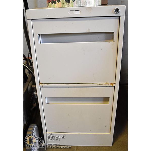 2 DRAWER LETTER SIZE METAL FILE CABINET