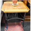 Image 1 : END TABLE WOOD AND IRON ACCENTED