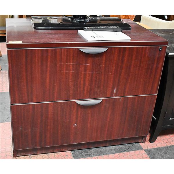 WOOD TONE 2 DRAWER FILING CABINET