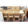 Image 1 : NATURAL BIRCH DINING ROOM TABLE W/ 8 CHAIRS