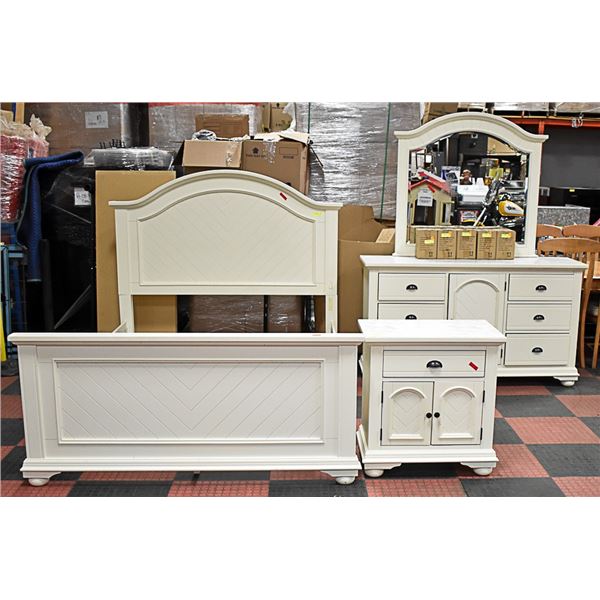 3PC BEDROOM SET, INCLUDES BED, NIGHTSTAND &