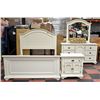 Image 1 : 3PC BEDROOM SET, INCLUDES BED, NIGHTSTAND &