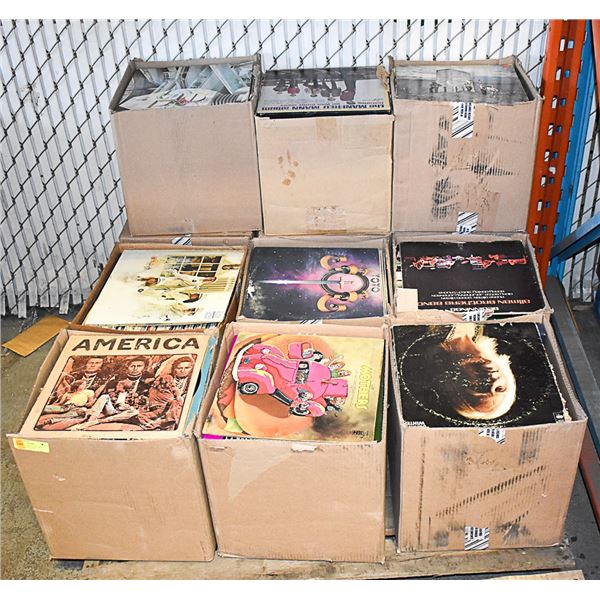 PALLET OF VARIOUS RECORDS - INCLUDING ROCK, POP,