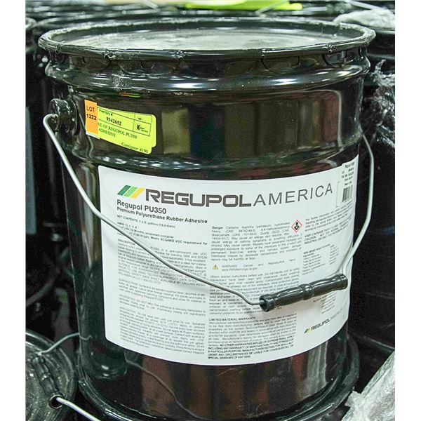5 GAL PAIL OF REGUPOL PU350 RUBBER ADHESIVE