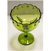 Image 5 : LOT OF 9 PIECES VINTAGE GREEN GLASSWARE
