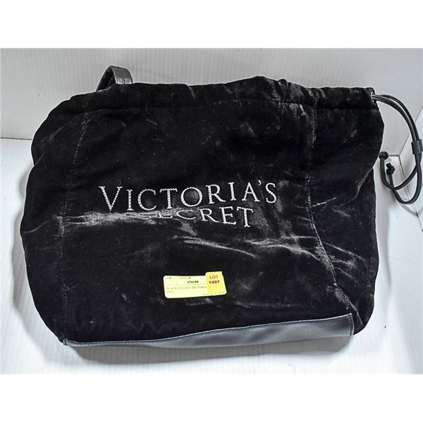 BLACK VELVET VICTORIA SECRET BAG