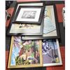Image 1 : 5 PCS LARGE FRAMED ARTS