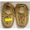 Image 1 : MENS SIZE 11 MOCCASINS FRINGED