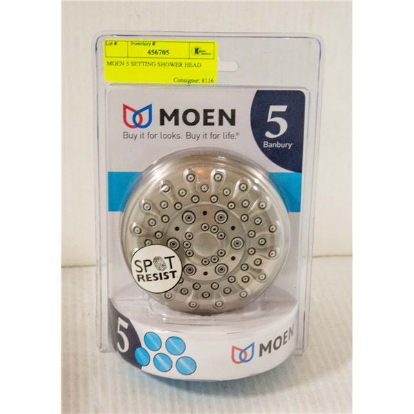 MOEN 5 SETTING SHOWER HEAD