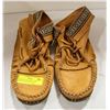 Image 1 : MENS SOFT MOC MOCCASINS FRINGED & BANDED SIZE 9