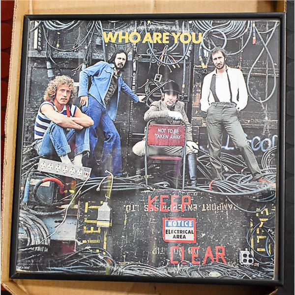 FRAMED WHO ALBUM COVER -WHO ARE YOU