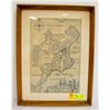 Image 1 : FRAMED 1775 ANTIQUE MAP - PLAN OF TOWN OF BOSTON