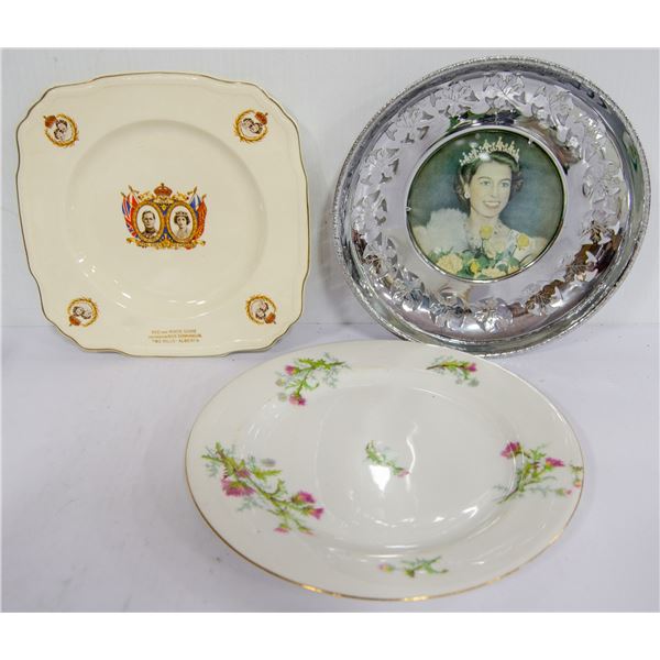 VINTAGE ALFRED MEAKIN ROYAL VISIT PLATE AND LIMOGE