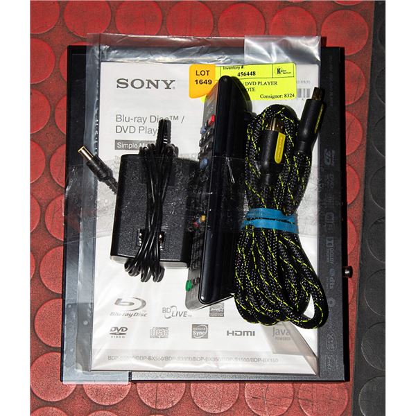 SONY BLU-RAY / DVD PLAYER BDP-S550 W/ REMOTE