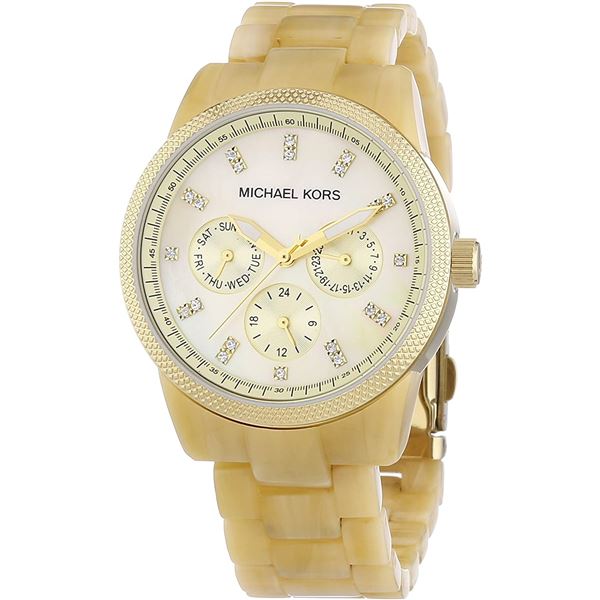 MICHAEL KORS TRIPLE CHRONO M-OF-PEARL 36MM DIAL