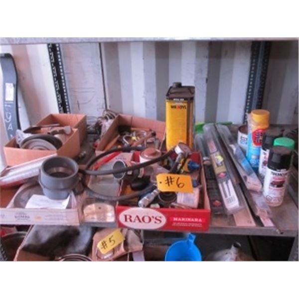 WIPER BLADES, RUST PAINT, GATE LATCH, CLAMPS, CUT OFF DISCS, GARAGE DOOR HARDWARE