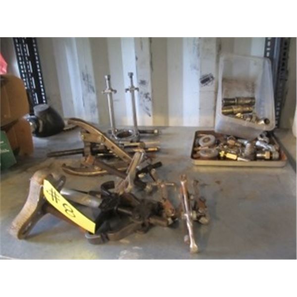 GEAR PULLERS, JOHN DEERE QUICK COUPLERS, MISC HYDRAULIC FITTINGS,