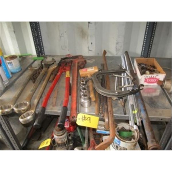 THREADED ROD, VALVE SPRING COMPRESSOR, 3/4" SOCKETS, 36" PIPE WRENCH,