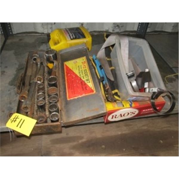 3/4" SOCKET SET, FILTER WRENCHES, FENCING PLIERS