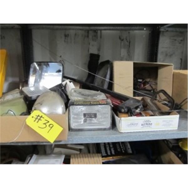 SEAL BEAMS, CONVEX MIRRORS, MARKER LAMPS, 5/6" EXHAUST FLEX PIPE, CB RADIO