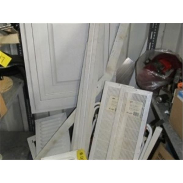 COLD AIR RETURN VENTS, LOUVERS, BRICK MOULD, J-TRIM, FOLDING CHAIR, INSULATION