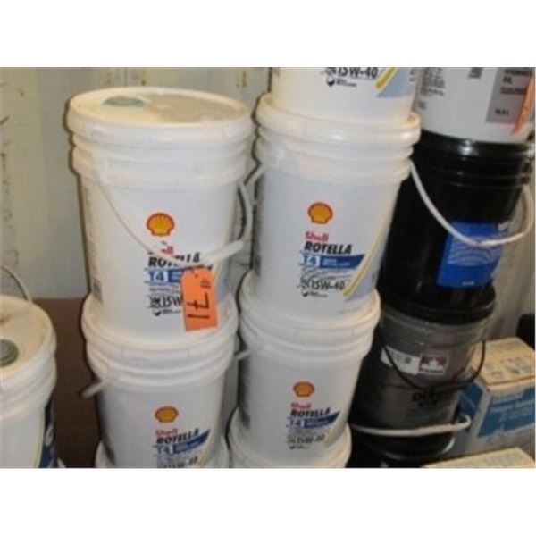 7 PAILS OF SHELL 15W40 (ALL FOR ONE MONEY)