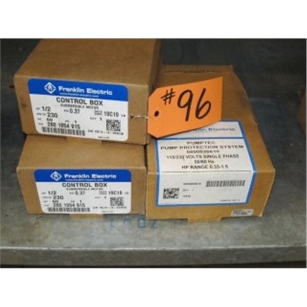 3 - 1/2 HP PUMP CONTROL BOXES