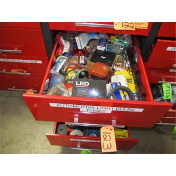DRAWER C/W TRAILER LIGHTS, BULBS, SWITCHES