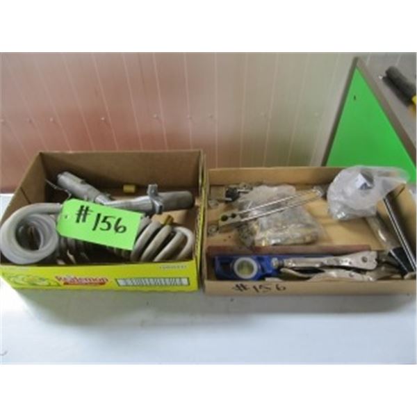 TRAILER CORD, HOSE CLAMPS, LEVEL, VICE GRIPS, CHIPPING HAMMER
