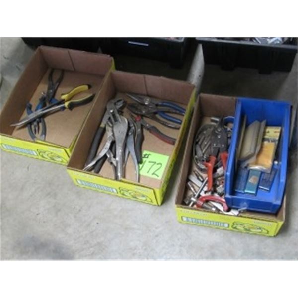 ACETYLENE TIP CLEANERS, PLIERS, VICE GRIPS, FLARE TOOL, TIN SNIPS