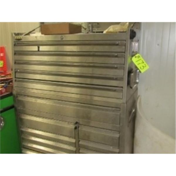 NXA STAINLESS 16 DRAWER LOADED TOOL BOX SELLING COMPLETE WITH: