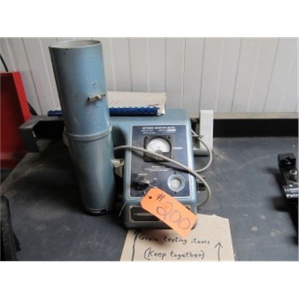 MOTOMCO GRAIN TESTER C/W SCALE, THERMOMETER, & CHARTS
