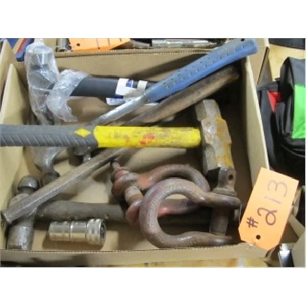 BOX OF HAMMERS & CLEVISES