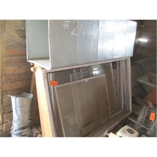 ALUMINUM CASED WINDOWS/SCREENS, TIN SIDING, DUCTING