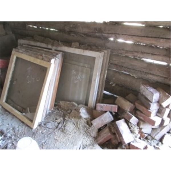 WOOD CASED WINDOWS & RED BRICKS