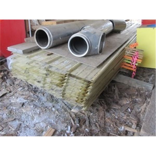 11 SHEETS OF HARVEST GOLD TIN SHEETING (APPROX 12')