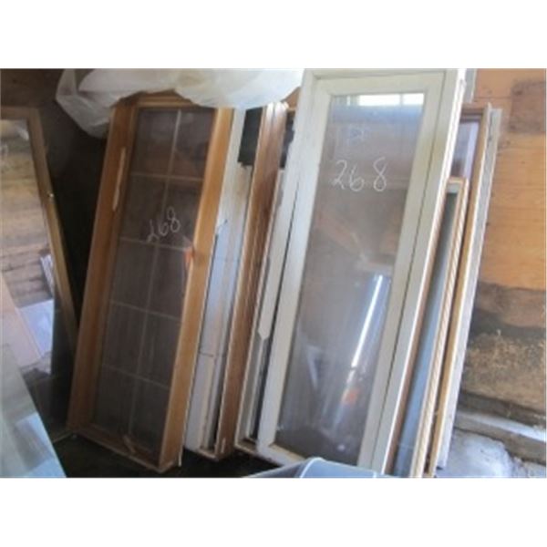 QUANTITY OF WOOD CASED WINDOWS