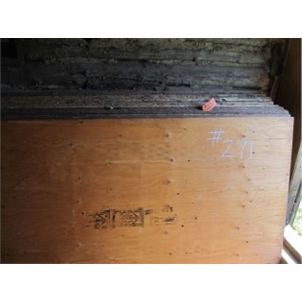 21 SHEETS OF 3/8" OSB, 4 SHEETS VENEER, 1 SHEET PLYWOOD, PEG BOARD PART SHEETS OF OSB (ALL FOR ONE M
