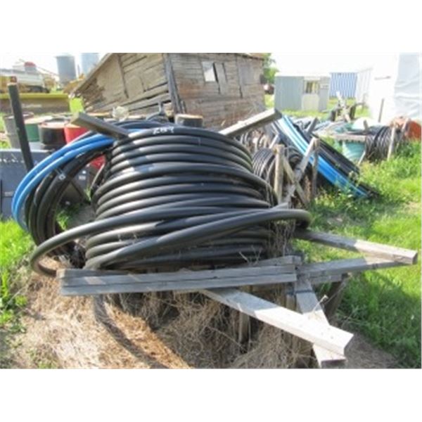 QUANTITY OF NEW WATER & SEWER LINE IN REELS (3/4"-1 1/2"), WEEPING TILE, DRAIN LINE