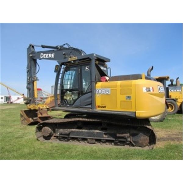 APPROX 2012 JOHN DEERE LC180G TRACKHOE C/W 36" TOOTH  BUCKET & HYDRAULIC THUMB