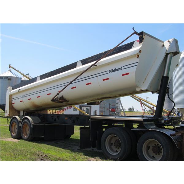 2007 MIDLAND SL 2000 28' TANDEM AXLE END DUMP GRAVEL TRAILER