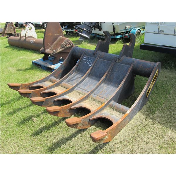 BRANDT 60" TRACK HOE RAKE ATTACHMENT