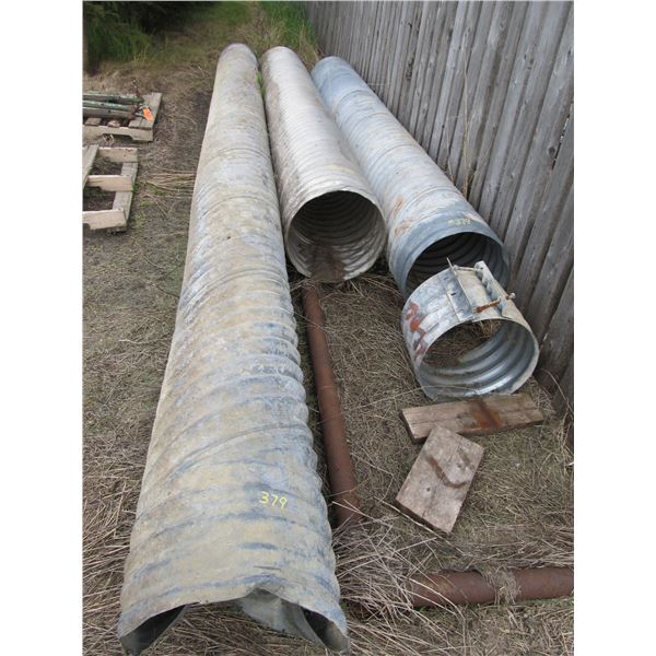 3 -18" CULVERTS (1 - 20' & 2 - 14') & COUPLER (ALL FOR ONE MONEY)
