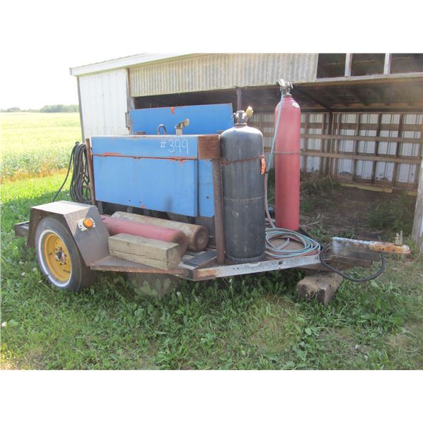 CANOX BIG RED 300 AMP GAS WELDER C/W CABLES & OXY/ACETYLENE RIGGING