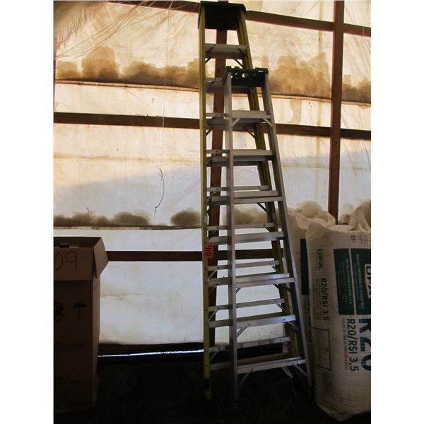 12' FIBREGLASS & 10' ALUMINUM LADDERS