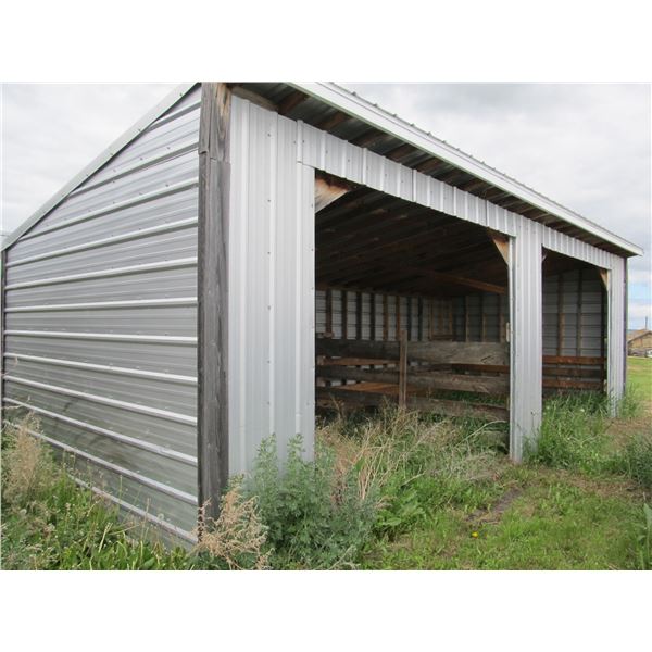 12' X 30' METAL CLAD SHELTER ON STEEL SKIDS