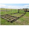 Image 1 : 24' HAY BUNK C/W 8' GOOSENECK RACK, RACHET TIE DOWNS