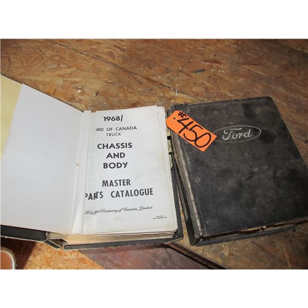 1968 FORD TRUCK PARTS MANUALS