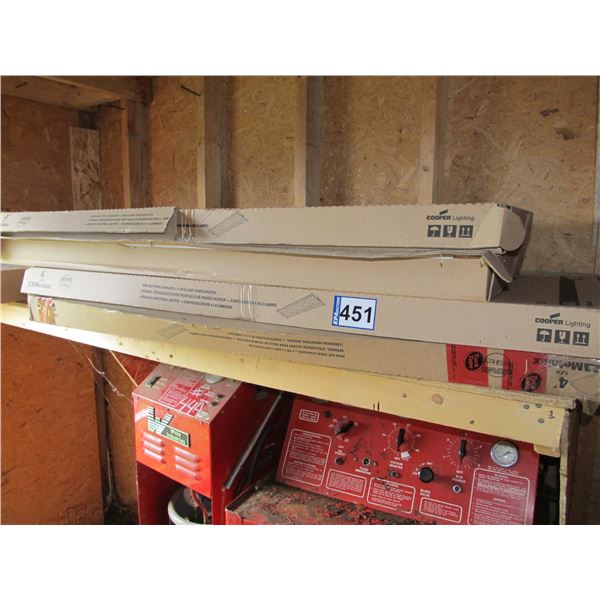 NEW:  4 -  4' COOPER HIGH BAY FLOURESCENT FIXTURES
