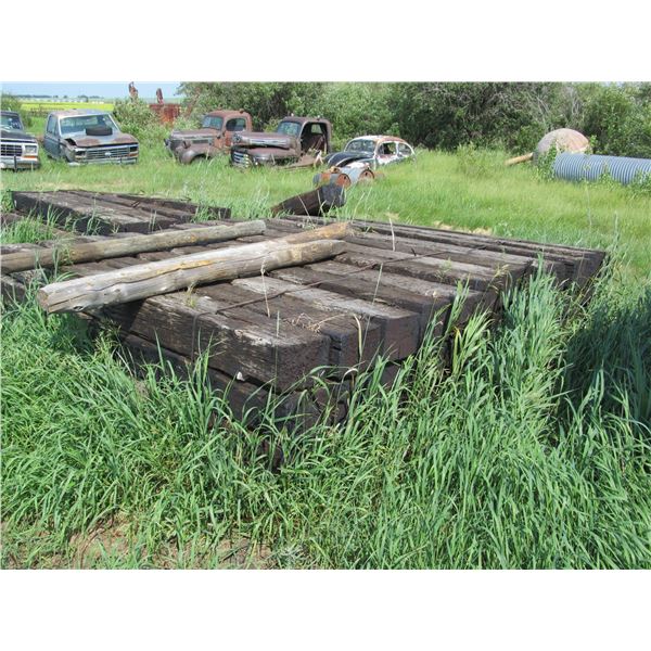 APPROX 68 RAILWAY TIES (ALL ONE MONEY)